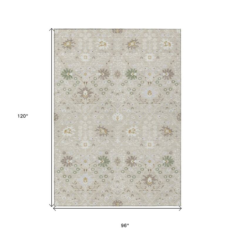 HomeRoots Oriental Traditional Rectangle Outdoor Rug