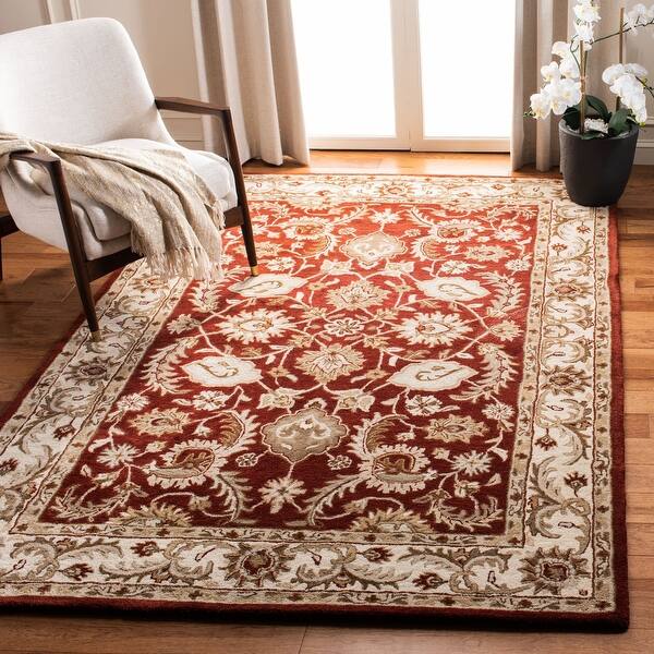 Shop Safavieh Handmade Royalty Red Ivory Wool Rug On Sale Overstock 7502213