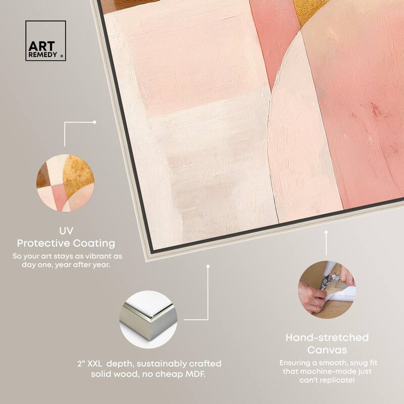 Rose Quartz and Sand I Canvas by Art Remedy