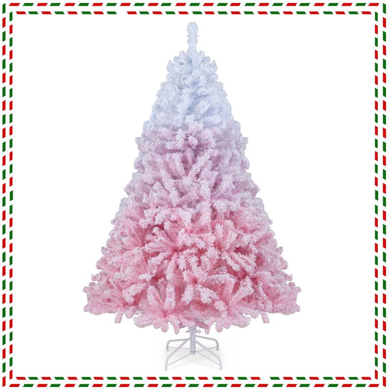 Costway 5/6/7/8 FT Artificial Christmas Tree with 180/250/350/470 Warm - See Details