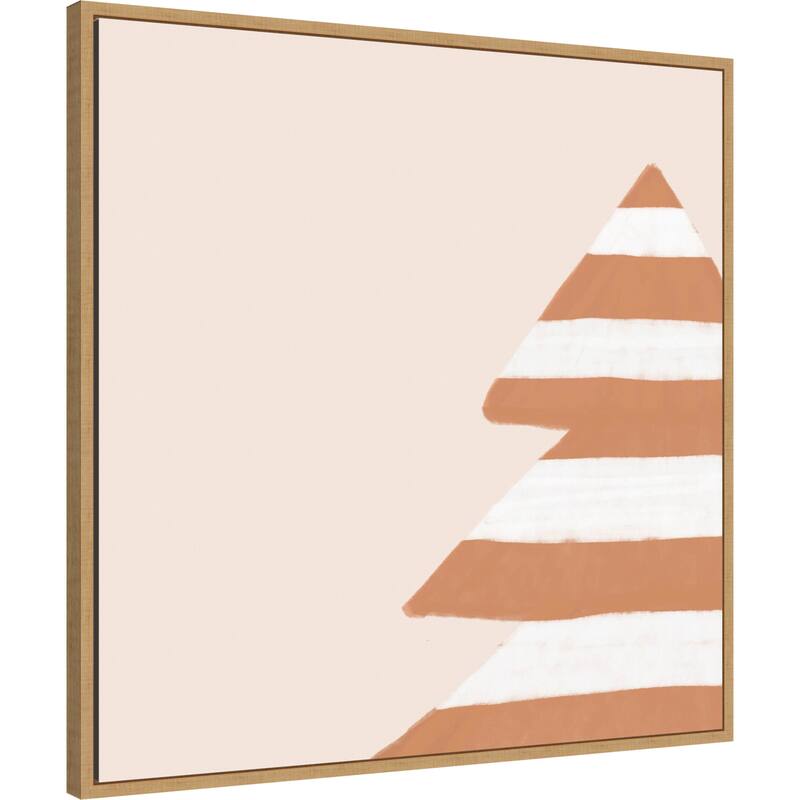 Stripey Christmas Tree by Orara Studio Framed Canvas Wall Art Print