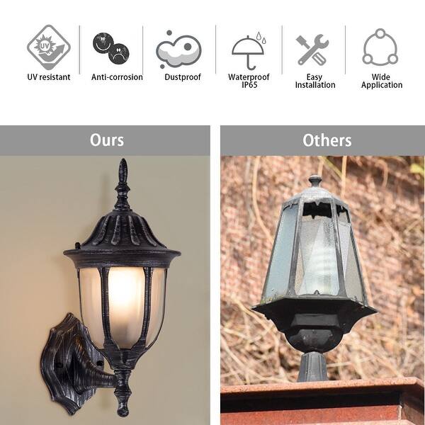 Costway Outdoor Garages Front Porch Light Exterior Wall Light Fixtures 15 H X 6 5 W Overstock 21271372