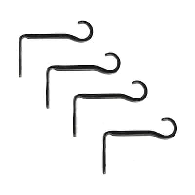 Achla Designs Set of 4 Trellis Wall Brackets, 3.5 Inch Long, Black Powder Coat Finish