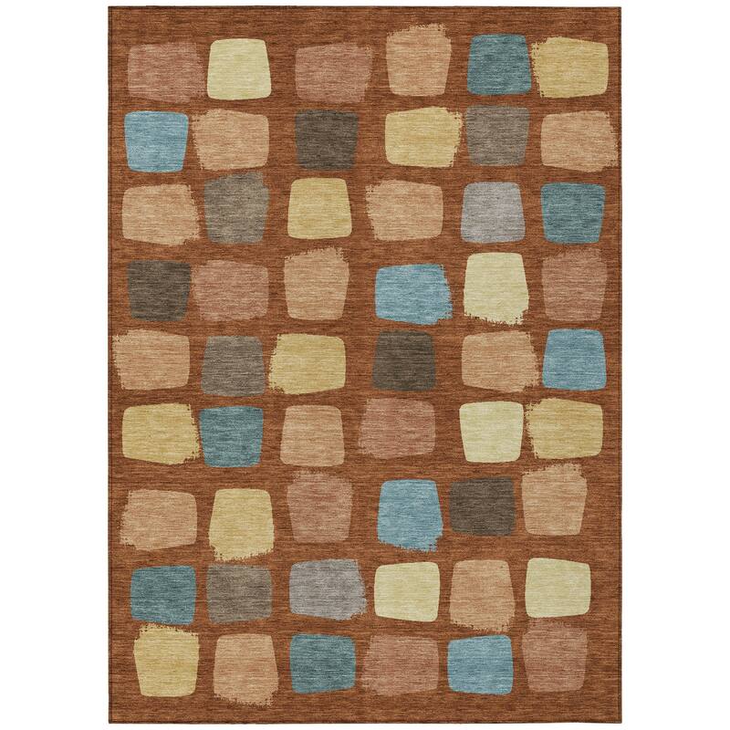 Machine Washable Indoor/ Outdoor Casual Hoppy Chantille Rug
