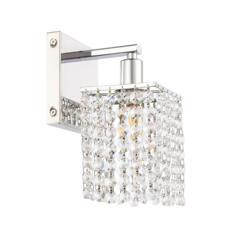 Olivia 1-Light Clear Crystals Wall Sconce