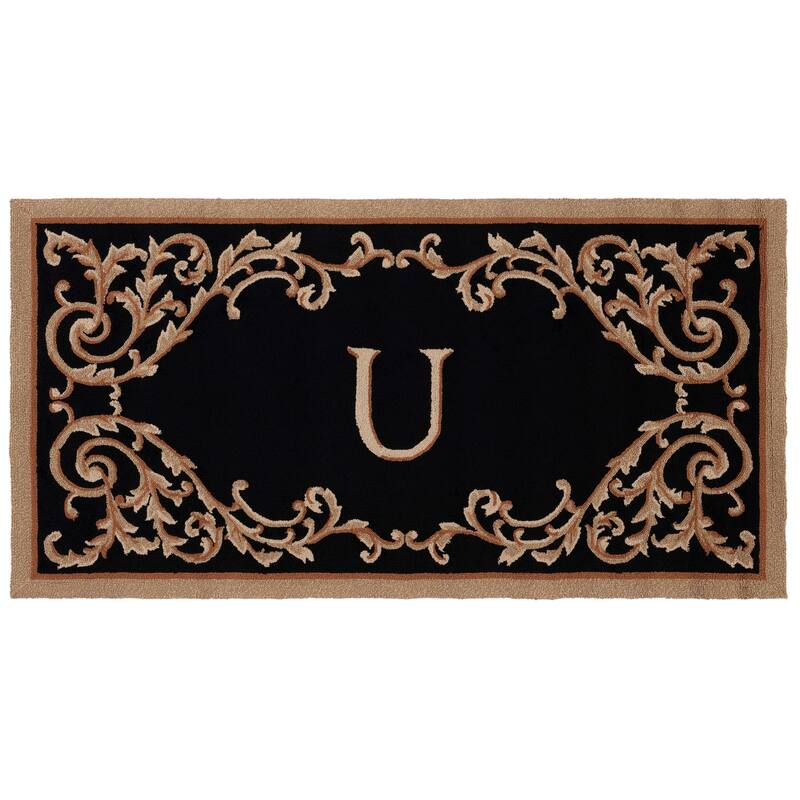 SAFAVIEH Handmade Monogram Efrosina Casual Rug - 3' x 6' - Black - U