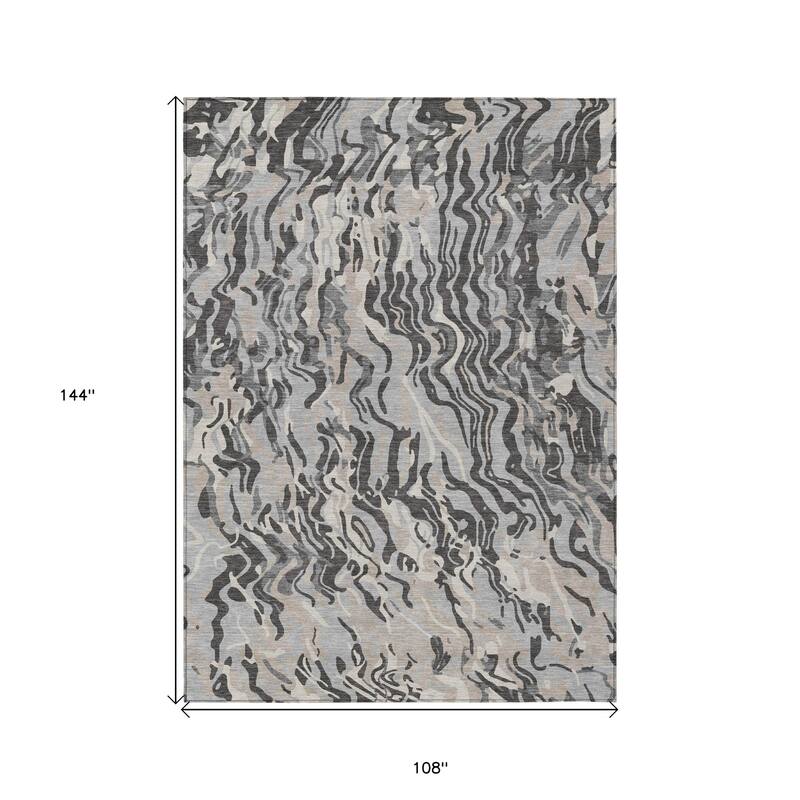 HomeRoots Abstract Transitional Rectangle Outdoor Rug