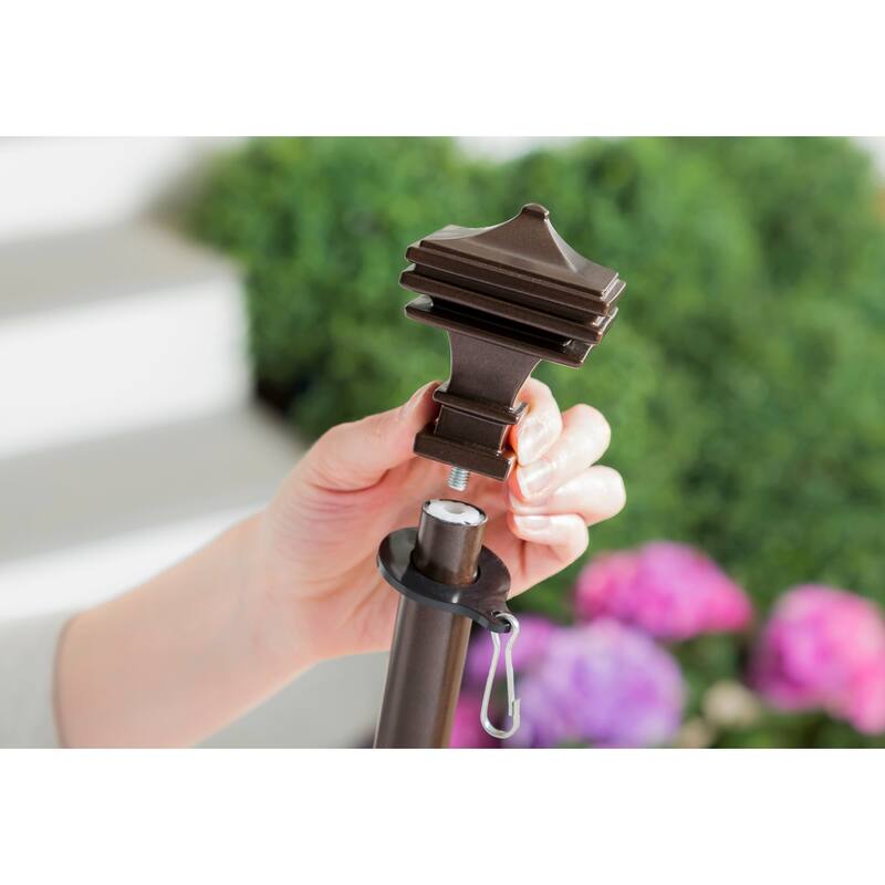 Metal Extendable House Flag Pole, Bronze