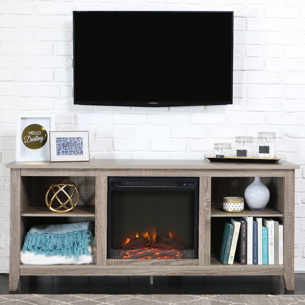 Walker Edison Roosevelt 58-inch Fireplace TV Stand