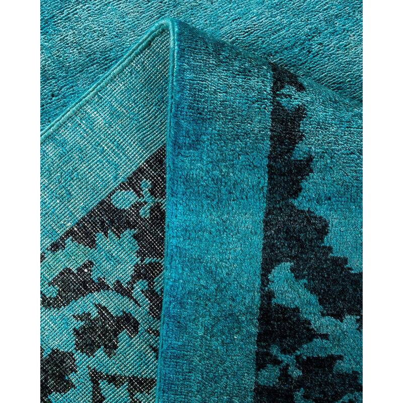 Vibrance, One-of-a-Kind Hand-Knotted Area Rug - Blue, 8' 5" x 9' 8" - 8' 5" x 9' 8"