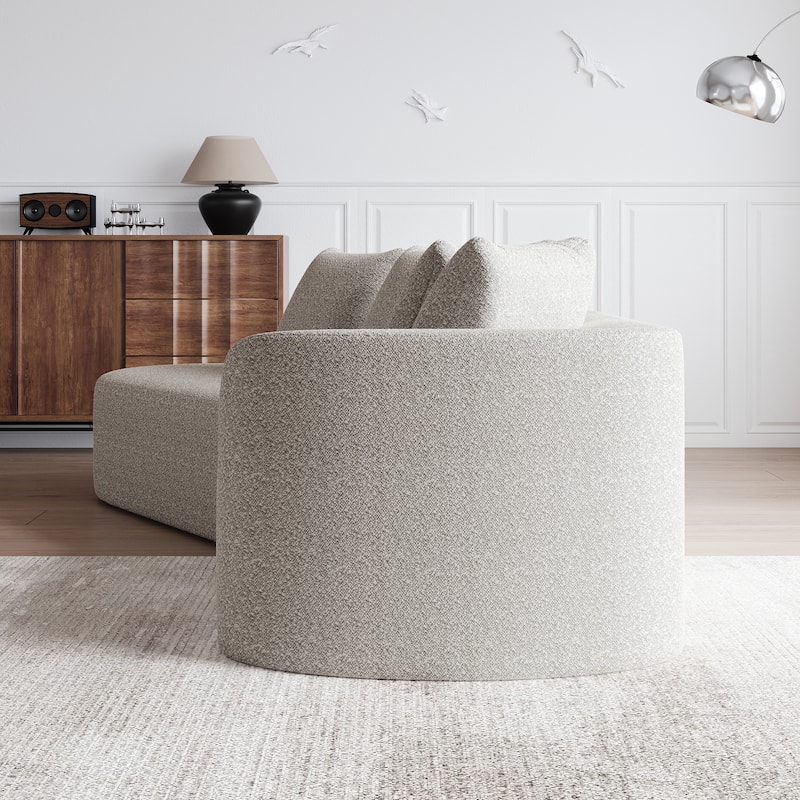 GDFStudio - Blackwood Chenille 4-Seater Oversized Sectional Sofa with Pillows