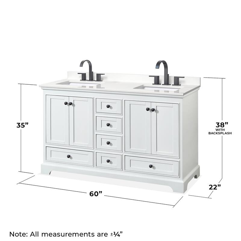 Wyndham Collection WCS202060D-QTZ-US3MXX Deborah 60" Free Standing