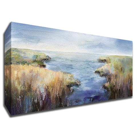 Enjoying The View by Karen Hale 47"X13" With Hand Painted Brushstrokes, Print on Canvas