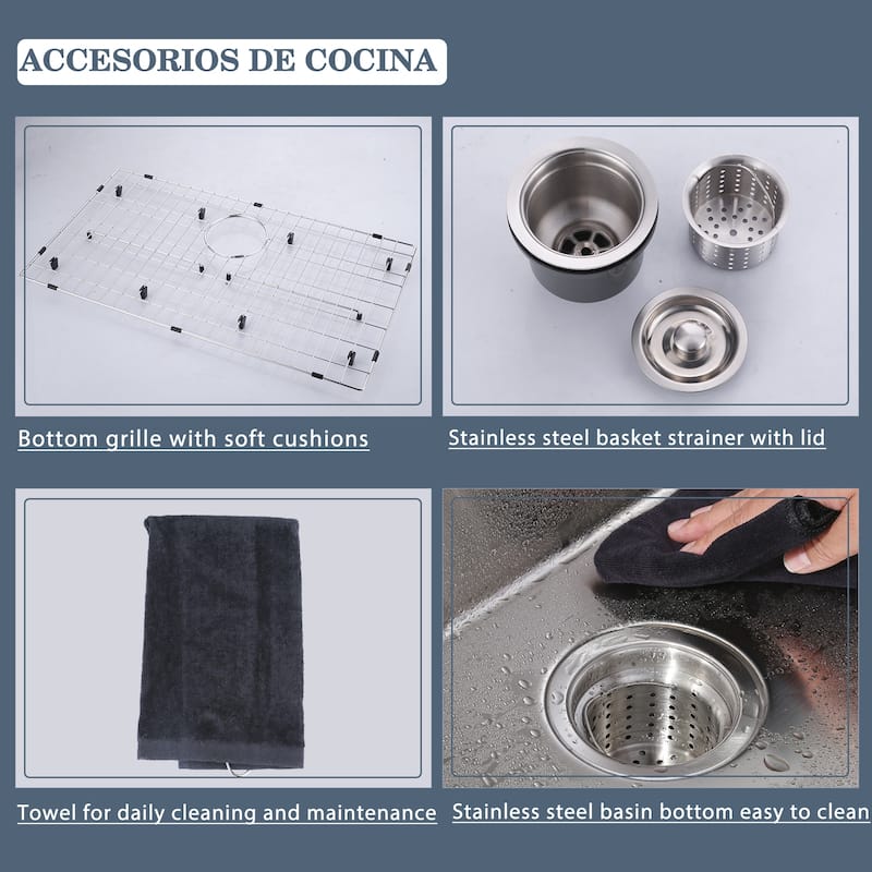 WOWOW Drop-In/Undermount Single Bowl Kitchen Sink