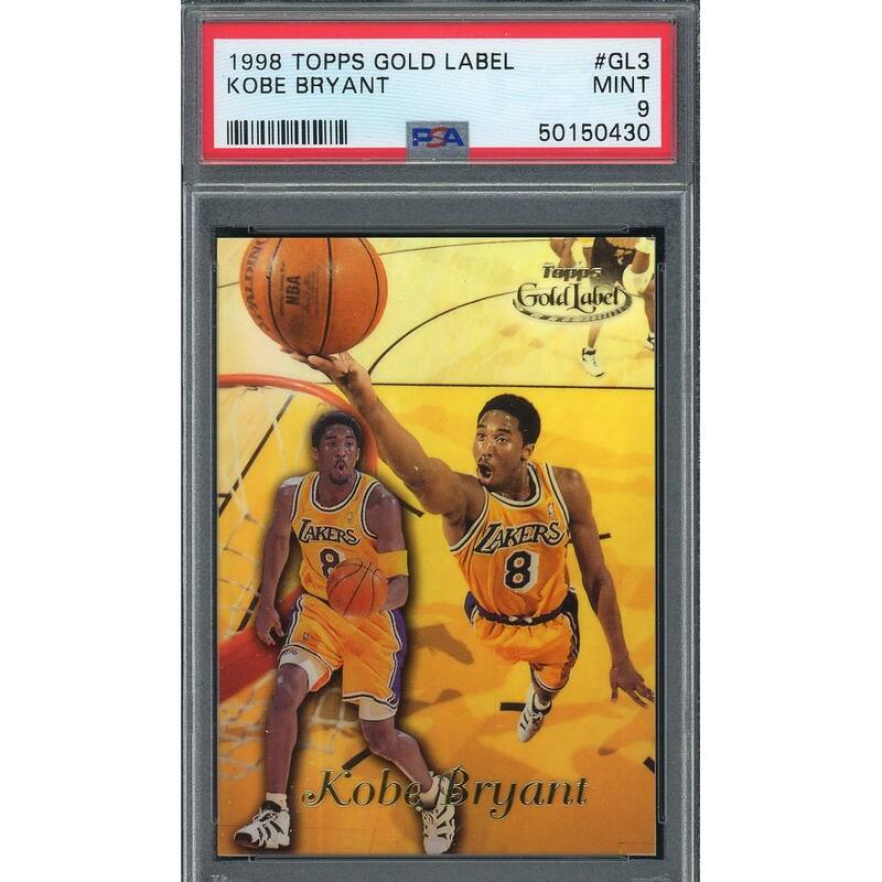 Kobe Bryant 1998 Topps Gold Label Basketball Card #GL3 Graded PSA 9 - 8'6" x 11'6"