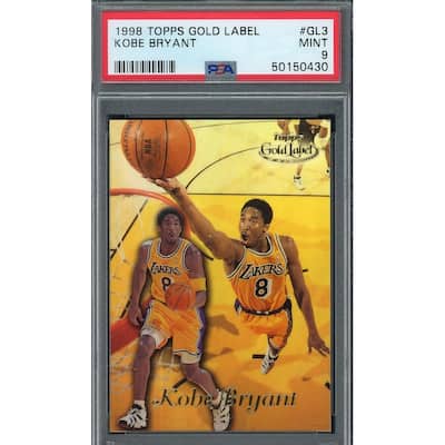 Kobe Bryant 1998 Topps Gold Label Basketball Card #GL3 Graded PSA 9 - 8'6" x 11'6"