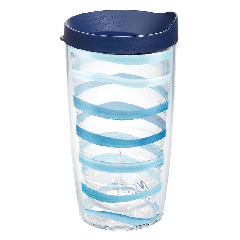Tervis Yao Cheng Sea Stripe Made in USA Double Walled Insulated Travel Tumbler, Classic - 16oz