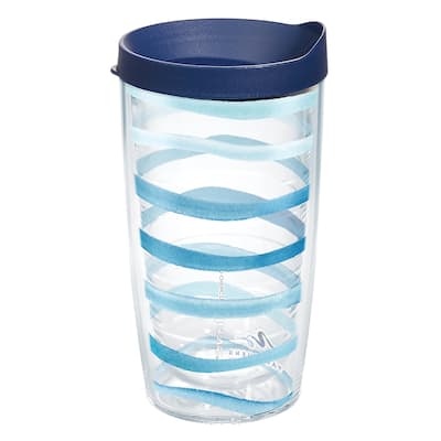 Tervis Yao Cheng Sea Stripe Made in USA Double Walled Insulated Travel Tumbler, Classic