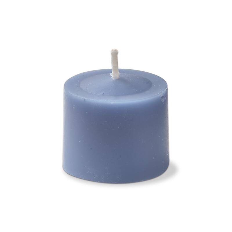 Color Studio Votive Candles Set Of 12 Slate Blue Smokeless Paraffin Wax, Burn Time 5 Hrs.