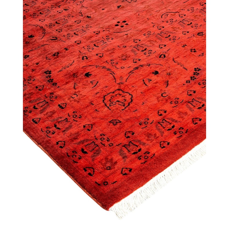 Fine Vibrance, One-of-a-Kind Hand-Knotted Area Rug - Pink, 8' 1" x 10' 5" - 8' 1" x 10' 5"