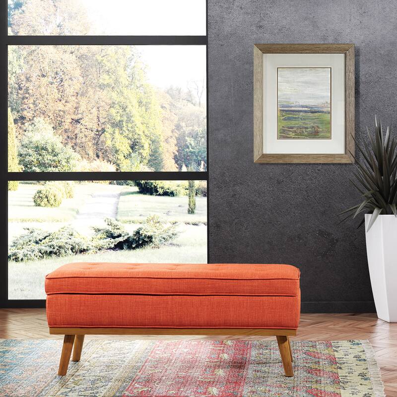 Carson Carrington Sastamala Mid-century Storage Bench