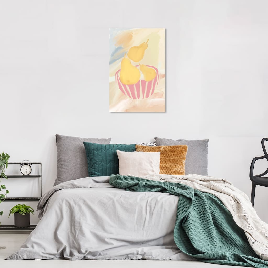 Wynwood Studio Canvas Food and Cuisine A Few Pears Yellow and Modern & Contemporary Wall Art Canvas Print