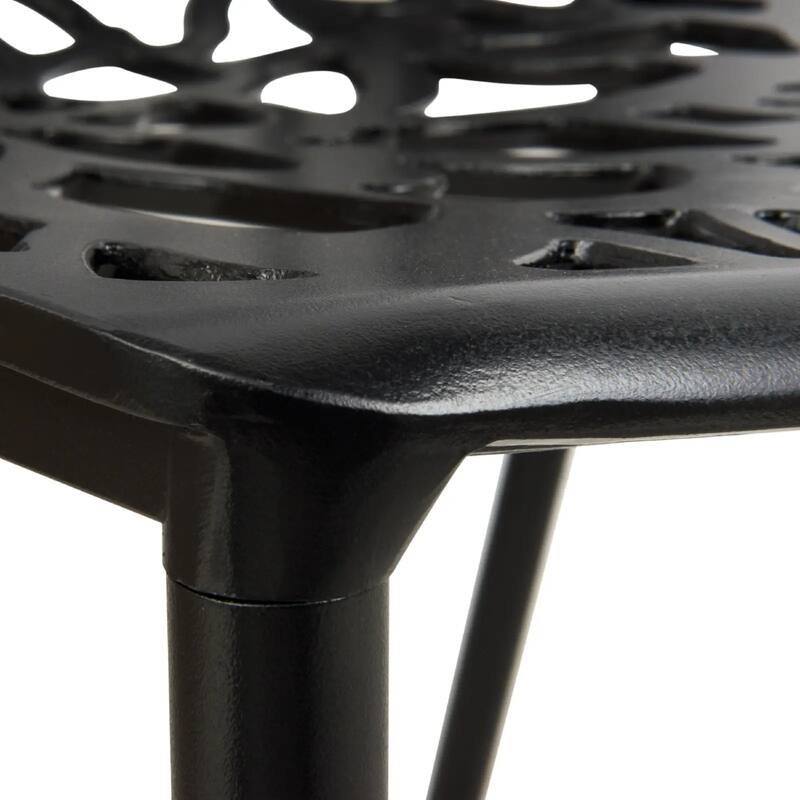 Devon Aluminum Floral Cutout Stackable Dining Chair for Dining Room, Patio, or Garden