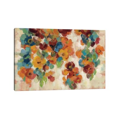 iCanvas "Spice And Turquoise Florals" by Silvia Vassileva Canvas Print