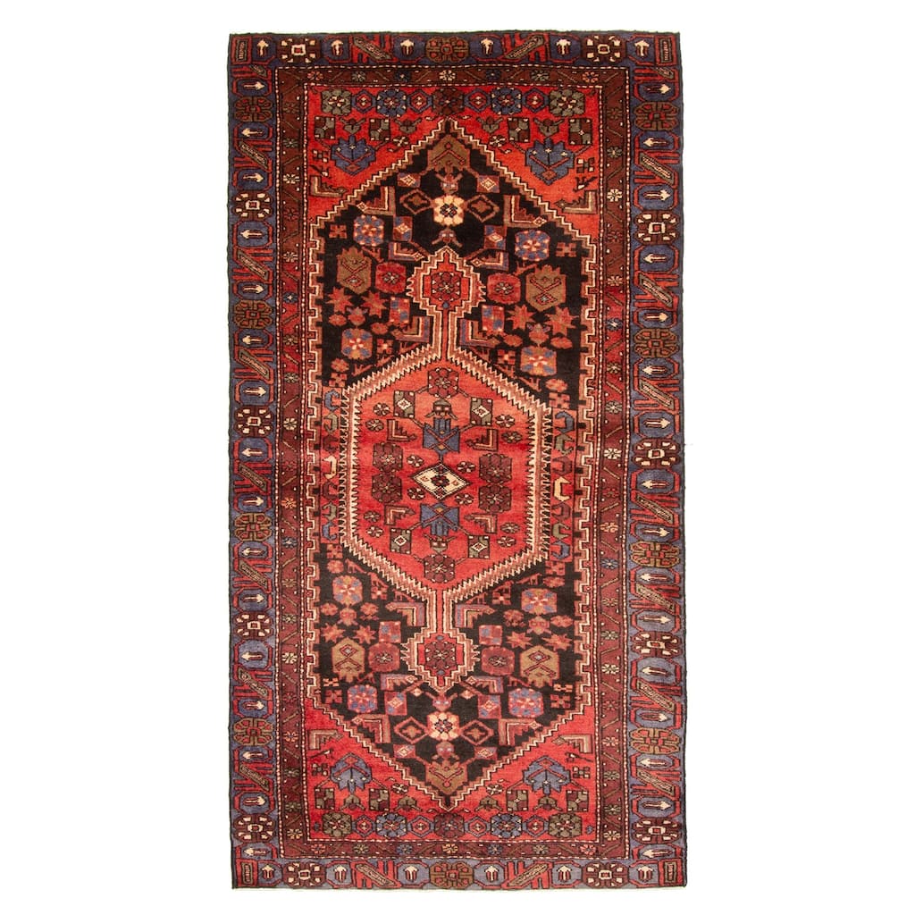 ECARPETGALLERY Hand-knotted Andelz Dark Brown Wool Rug - 3'10 x 4'5