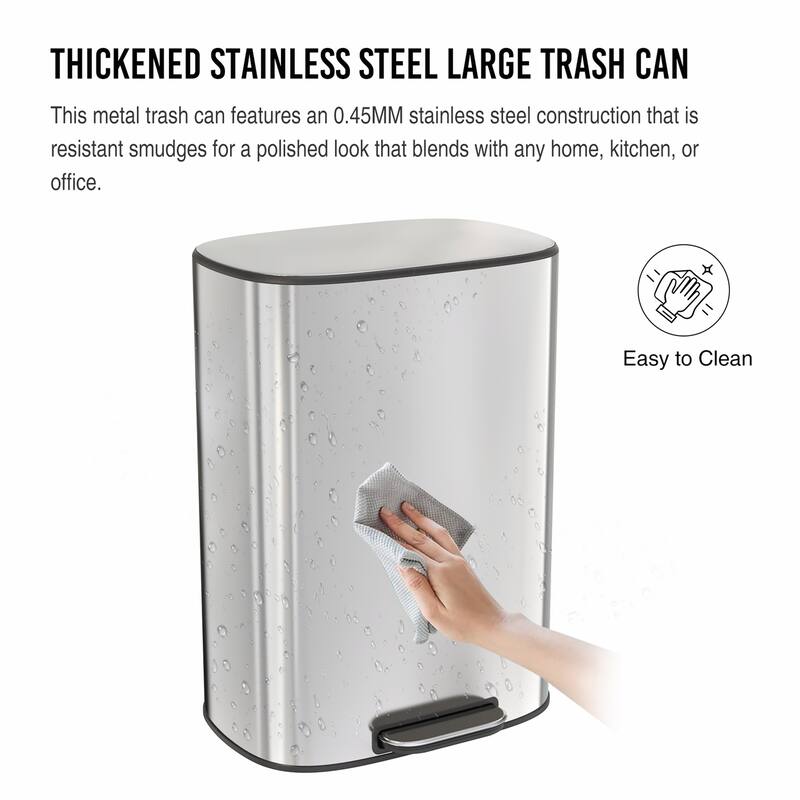13 Gallon 50L Kitchen Trash Can- S
