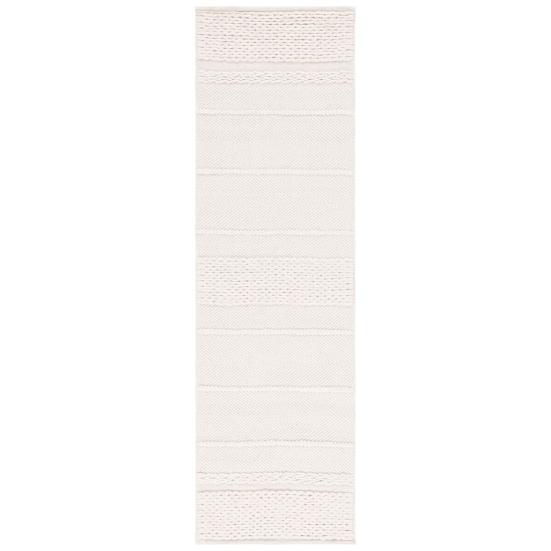 SAFAVIEH Handmade Natura Savelina Wool Rug - 2'3" x 8' Runner - Ivory