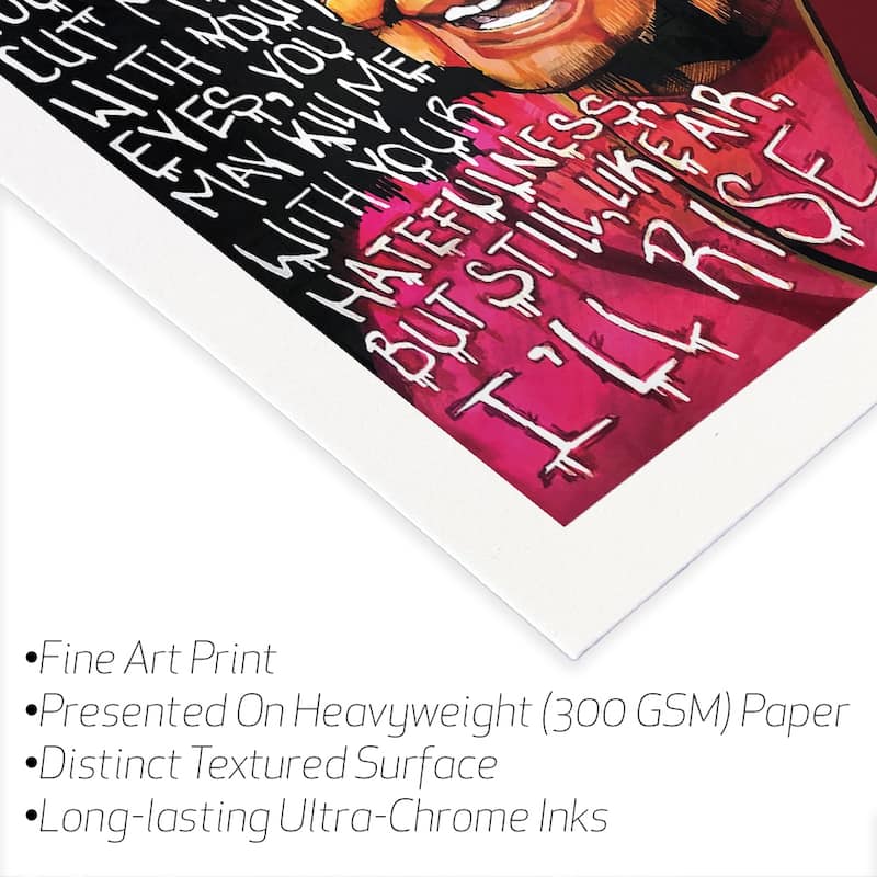 Maya Angelou Fine Art Paper Print by Domonique Brown - Multi - 32x24