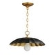 preview thumbnail 1 of 8, Maxim 18055 Primrose 16" Wide Pendant Black / Gold Leaf