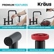 preview thumbnail 116 of 165, Kraus Urbix Industrial Solid Brass Kitchen Faucet