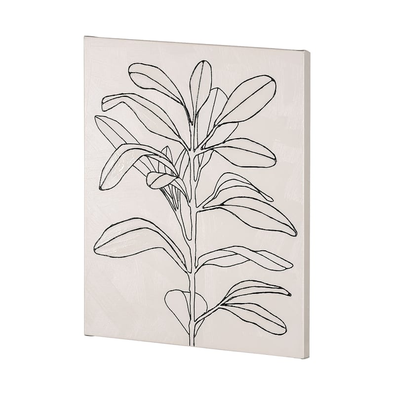 Olive Branch Countour I (45 x 50) Canvas Art Print