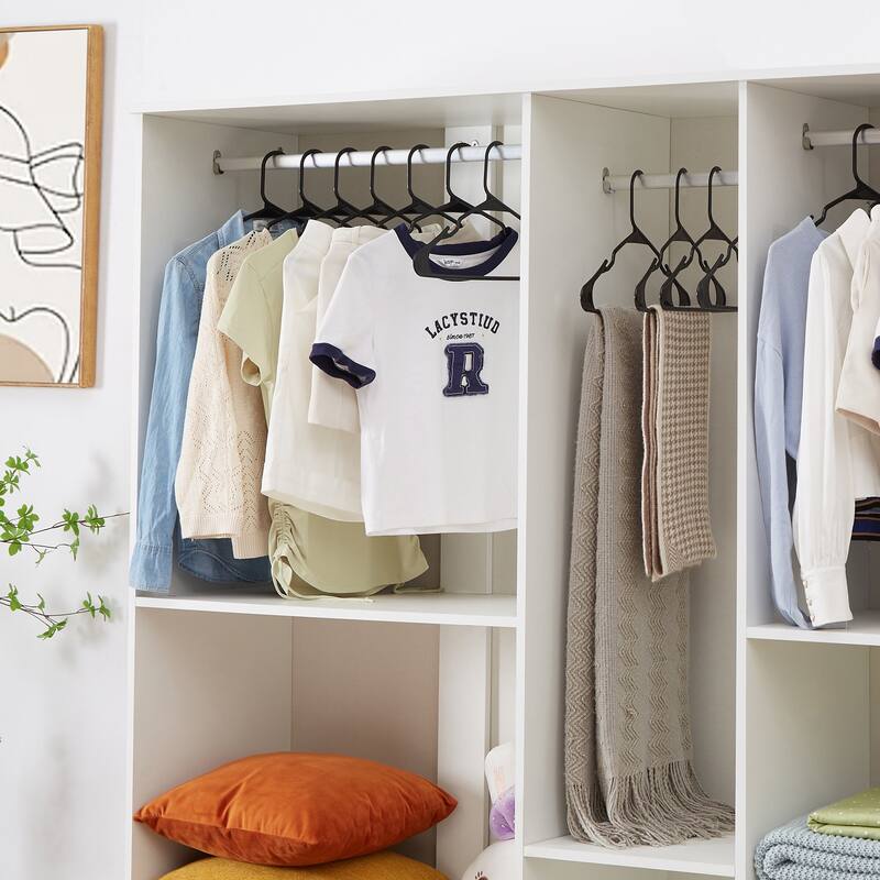 VECELO 100 Pcs Plastic Adult Hangers Holds Up To 10 Lbs Clothes Hangers