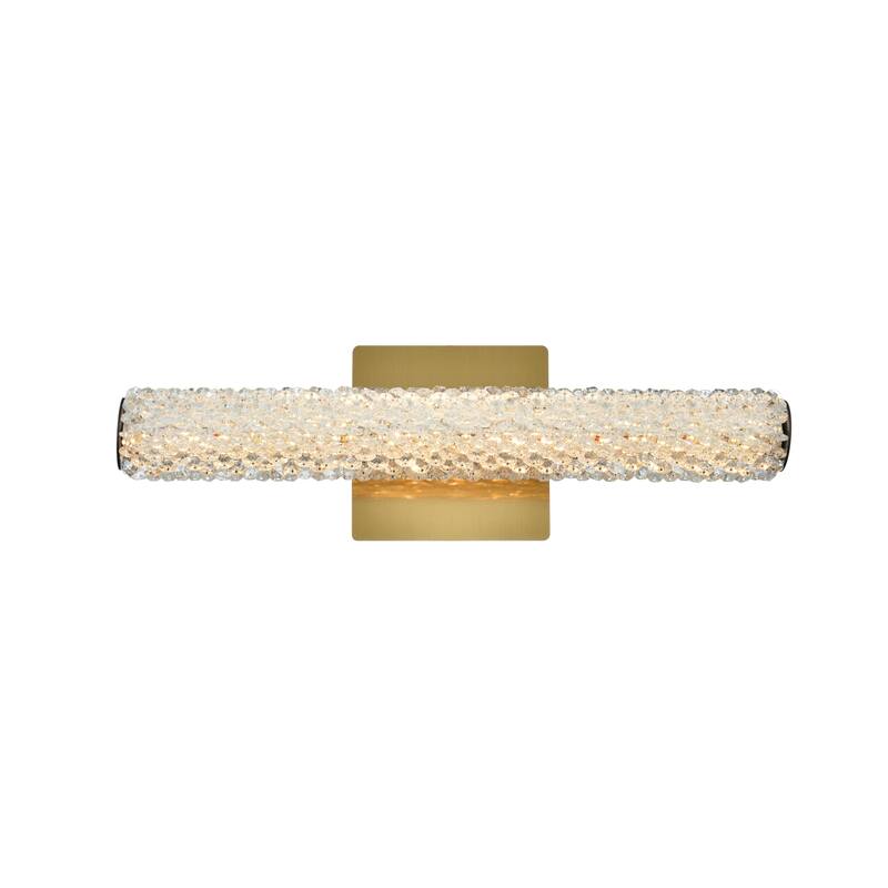 Elegant Lighting 3800W18 Bowen 6" Tall LED Wall Sconce - 18" Wide - Satin Gold