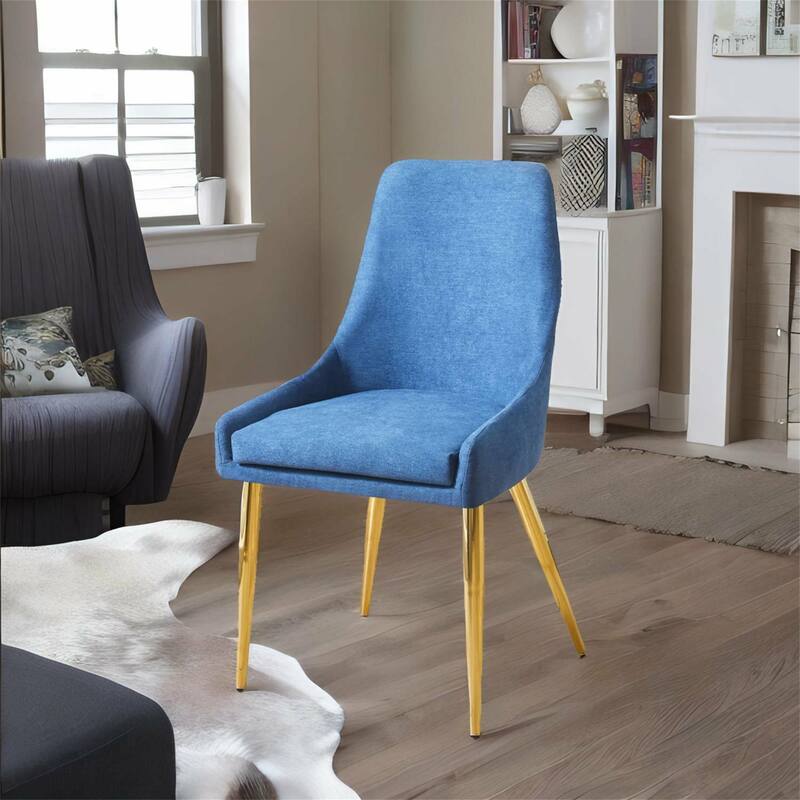 Upholstered Armless Fabric Dining Chairs (Set of 2)