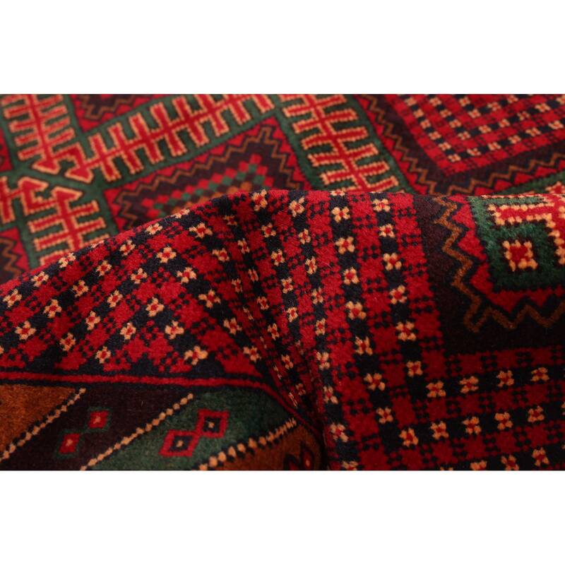 ECARPETGALLERY Hand-knotted Teimani Red Wool Rug - 3'6 x 6'3