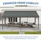 preview thumbnail 40 of 47, Domi Lean to Gazebo, Outdoor Hardtop Wall Mounted Gazebo with Sloping Galvanized Steel Roof