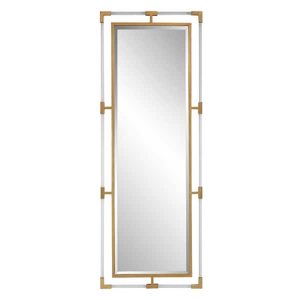 slide 2 of 6, Uttermost Balkan Gold Tall Mirror - 28"W x 75"H x 1"D