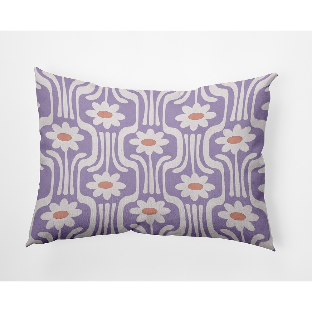 Daisys and Squiggles Indoor/Outdoor Throw Pillow