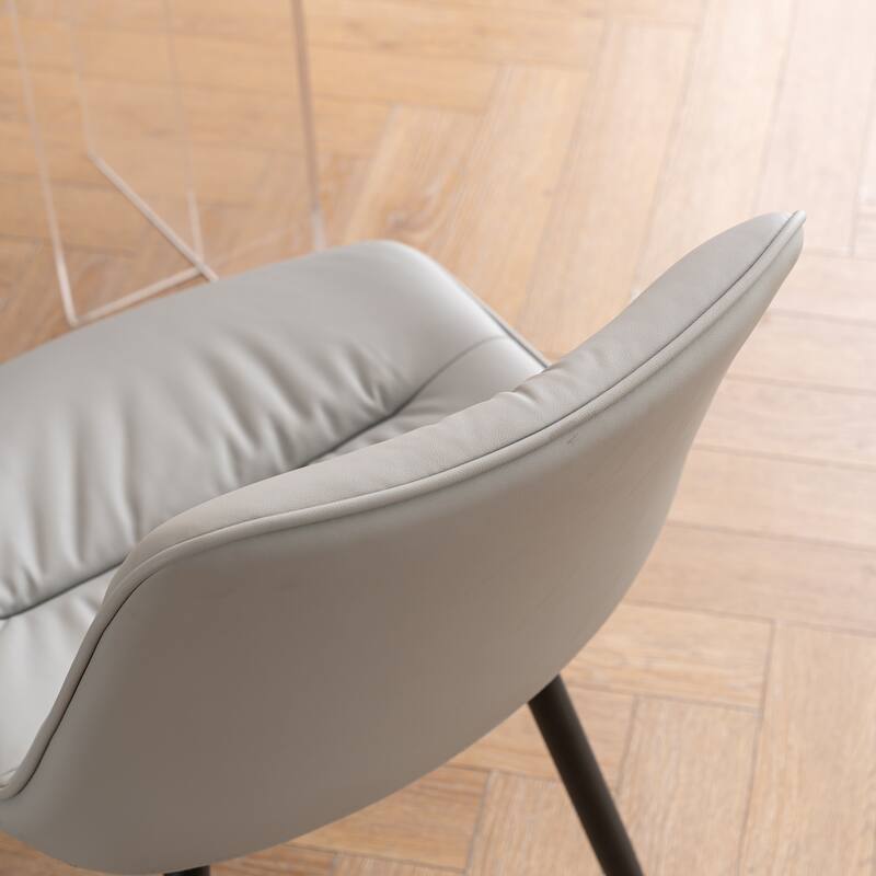 Faux Leather Dining Chairs Set of 2, Modern Upholstered Seat