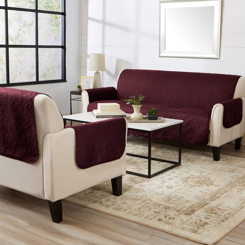 Reversible Sofa Cover Quilted Pet Furniture Protector Slipcover