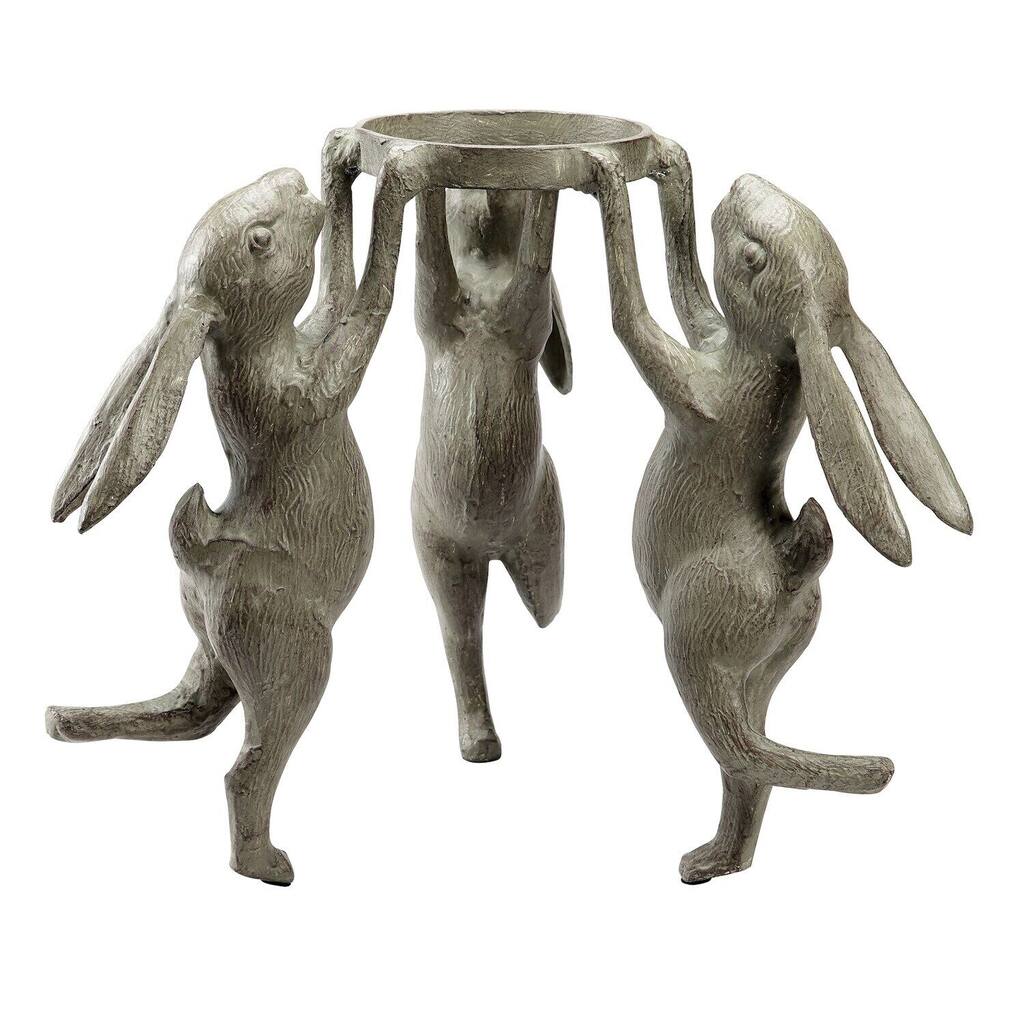 Aluminum Dancing Rabbit Plant Stand