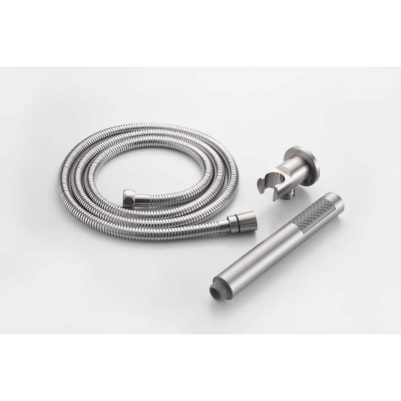 Shower System, Wall Mounted Shower Faucet Set with High Pressure 10"Stainless Steel Rain Shower head Handheld Shower Set