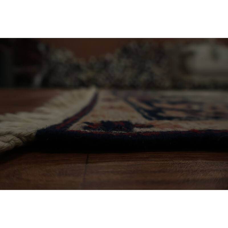 Hand Knotted Oriental 100% Wool Carpet Traditional Medallion Beige & Ivories Sumak Area Rug - 6' 0'' X 4' 1''