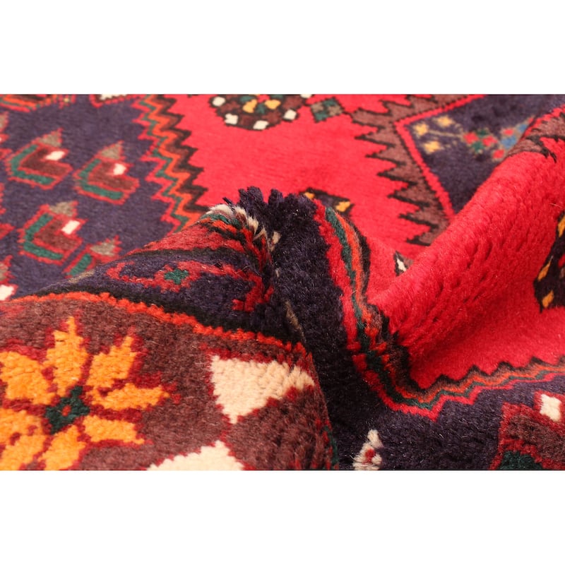 ECARPETGALLERY Hand-knotted Andelz Red Wool Rug - 4'2 x 6'11