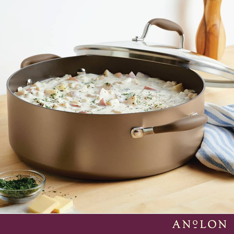 7.5-Quart Advanced Home Nonstick Wide Stock Pot/Stockpot, Onyx