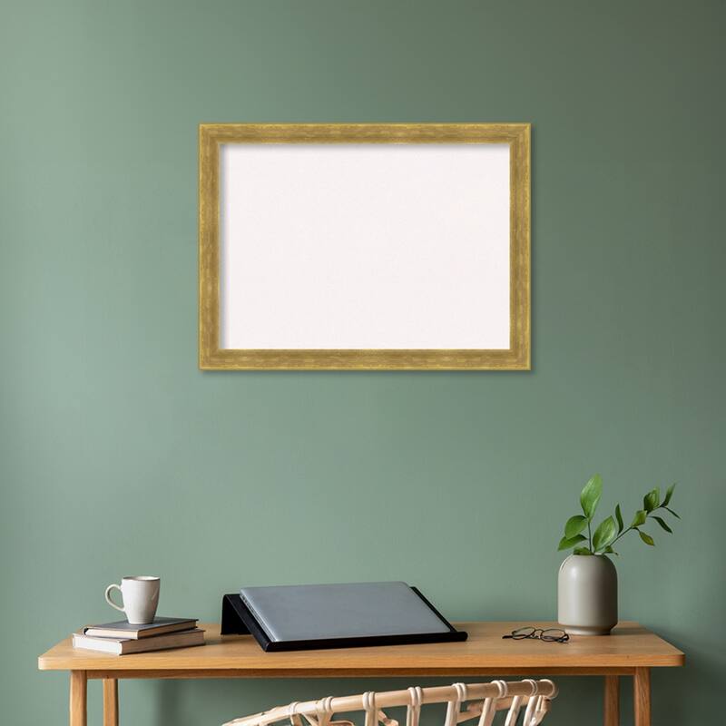 Angled Gold Wood Framed White Corkboard Bulletin Board, Organization Board, Pin Board